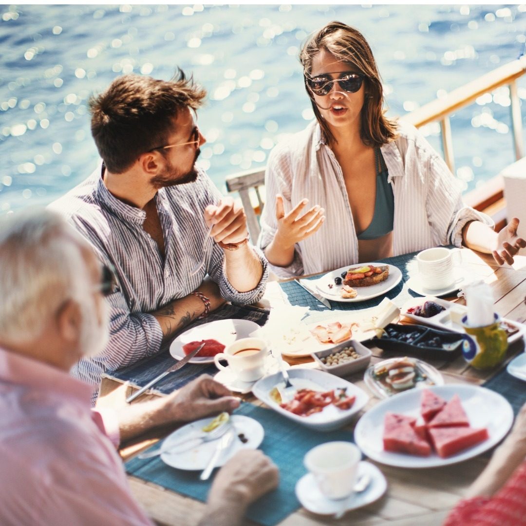 Dining at anchor