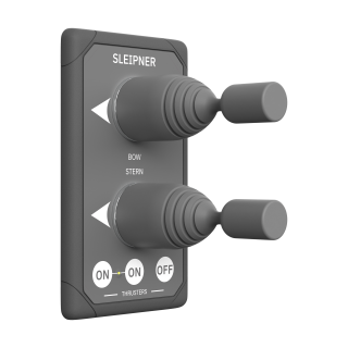 Product image of dual joystick thruster control panel, grey design