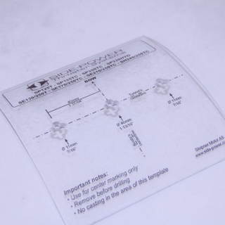 Drilling template tunnel Ø250mm 7 mm thickness
