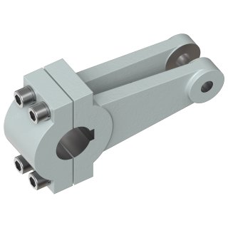 Rudder tiller arm shaft Ø45mm bolt Ø14mm, single
