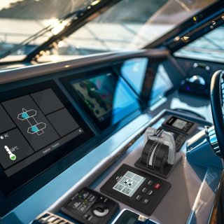 Control panel for thruster, S-Link™, dual lever, color LCD touch, DNV