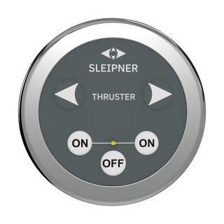 Product image of touch control thruster panel, round grey design