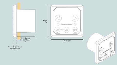Control panel for bow thruster, touch - Sleipner Group