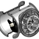 Stern tunnel kit ø250mm, split tunnel assembly for easier installation