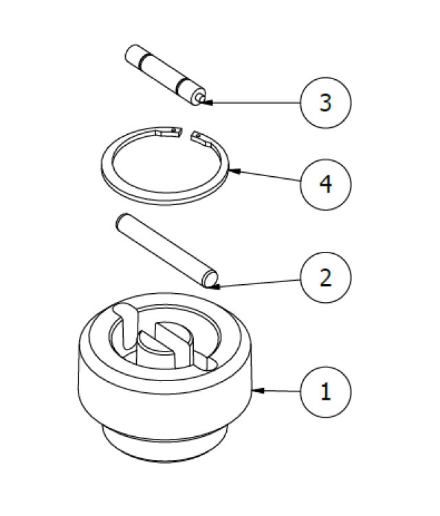 Flexible coupling w/shear pin SE20/SE25/SE30/SE40
