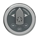 Product image of boat switch thruster control panel, round grey design