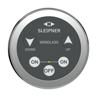 Control panel for windlass, round design, touch