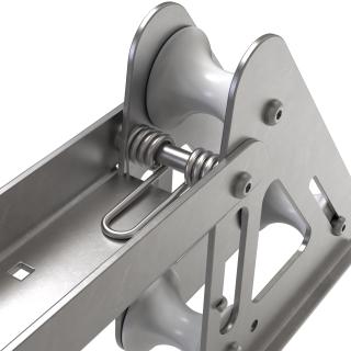 Spring for pivoting anchor roller