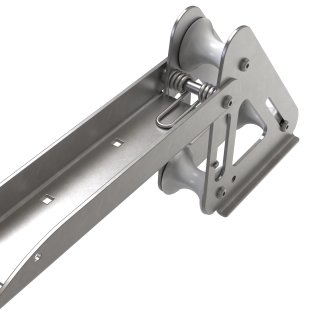Spring for pivoting anchor roller
